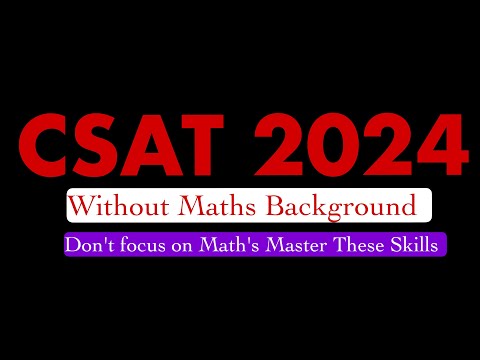 Qualify UPSC PRELIMS CSAT 2024 Without Math Background #prelims2024 #upsc