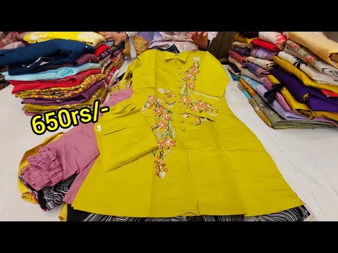 chickpet wholesale co-ord sets & partywear kurti sets @650rs | single piece courier available