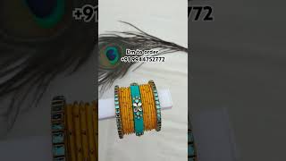 silkthread bangles|DM to order|9944752772|#silkthreadbangles #trendingbangles #kundanstone