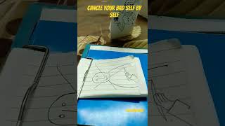 Cancle your bad self by self | creative man drawing #art #drawing #shorts