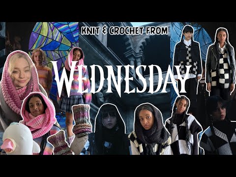 🕯️🖤❀ Wednesday knit & crochet| Knit & Crochet from Film episode 3 | Snoods, Vests, & leg warmers