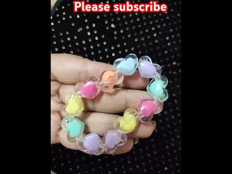 Girls breslate #heart shape beads#making at home 🥰