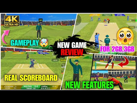 🤯New Cricket Game For Low Device | 4k Gameplay, New Features, New Cricket Game For Android, New Game