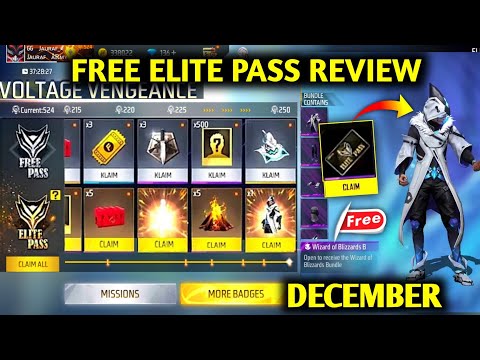 Login & Claim December month Free Elite pass | Next elite pass Full review | free fire new event