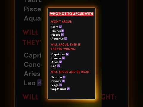 Who Not to Argue With #astrology #zodiac