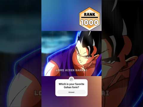 Evolution of Gohan Rank Up