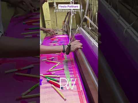 Making Of Silk Paithani Saree Art Fashion #paithani #silk #saree #making #traditional