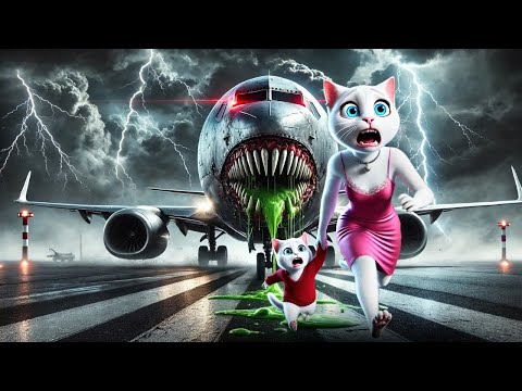 Little Cat Halloween Vacation🎃Airplane Monster✈️😈 #cat #ai #catlover #catvideos #cutecat #aicat