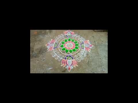 Pongal special beautiful flower 🌹 kolam by laks rangoli designs #shorts