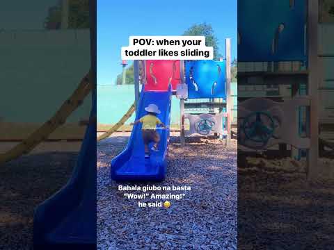 POV: When your toddler likes sliding 😃 #sliding  #toddlersactivities