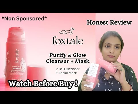 FOXTALE PURIFY & GLOW CLEANSER +FACE  MASK REVIEW | 2 IN 1 PRODUCT | HONEST REVIEW |GROWING SILENTLY