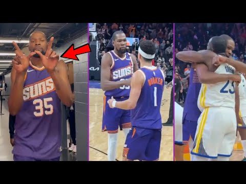 Kevin Durant & Phoenix Suns Celebration After Crazy Win vs. Golden State Warriors!