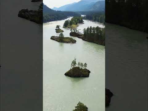 Skybound Serenity: Rivers and Islets from Above 🚁🌿s #RiverBeauty #NatureFromAbove #IsletMagic