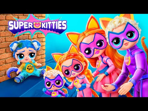 Familia SuperKitties o Adoptă pe Bluey / 32 DIY-uri LOL OMG