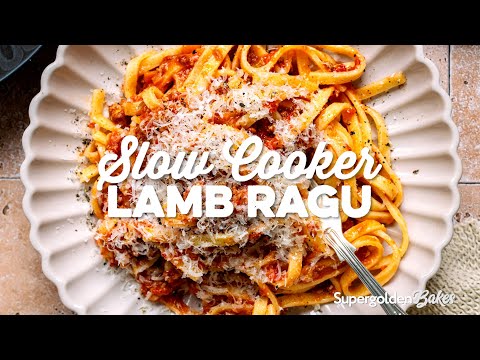 Rich and Delicious Slow Cooker Lamb Ragu | SupergoldenBakes