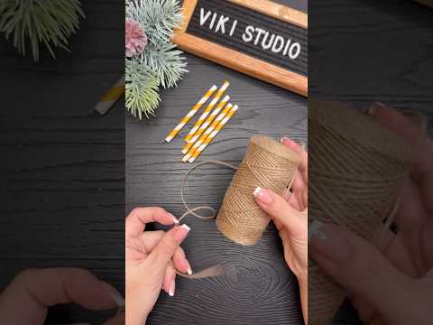 EASY Christmas Craft using Paper Straws Christmas Decorations