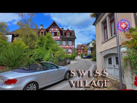 SWITZERLAND VILLAGE ✨ Riegel houses, silence and beauty / Swiss Country Walking tour 4K HDR 🏆