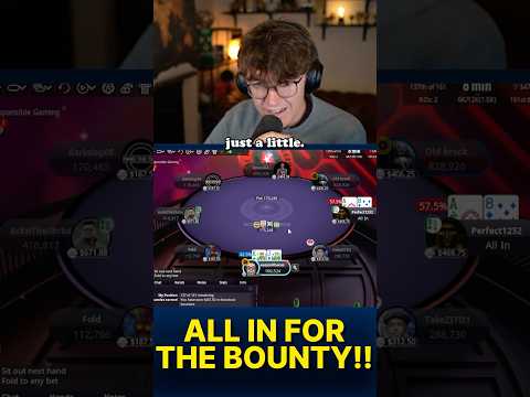 ALL IN FOR A $460 BOUNTY IN THE WCOOP! 🤔🤔 #poker #pokerstars #onlinepoker