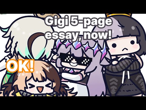 Gigi was asked to write a 5 -page essay by Shiori