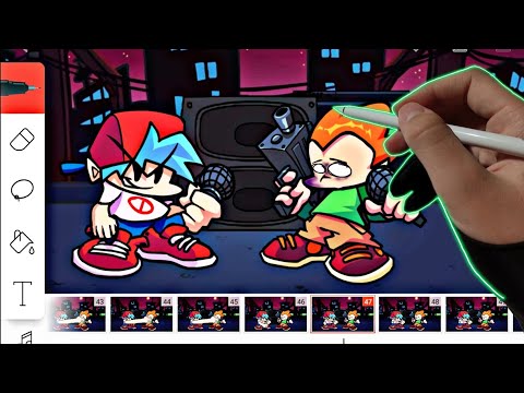 How To Make Friday Night Funkin Animation On Flipaclip (Animation Process)