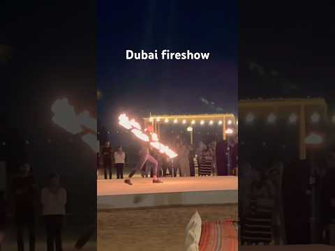 BEST FIRE SHOW IN DUBAI 🔥 #fireshow #dubai #desert