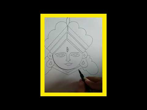 STD 1 TO 4 | DRAWING | HOW TO DRAW MAA DURGA FACE | NAVRATRI DRAWING