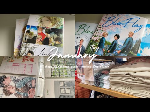 JANUARY | Story: manga unboxing, lunch, go shopping, goods, postcards