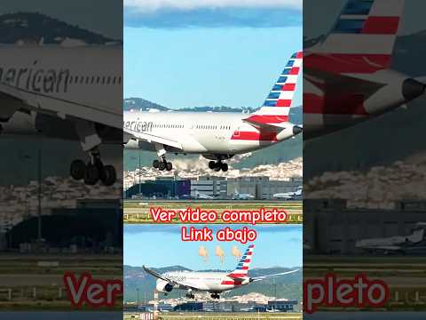 Aterrizaje perfecto 👌🏼 American Airlines en Barcelona #youtubeshorts #planespotting #remix #shorts