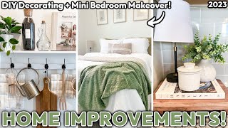 DIY HOME IMPROVEMENTS w/ NEW Home Decor 🏡 | Hanging Lighting, Decorating Ideas + Bedroom Makeover