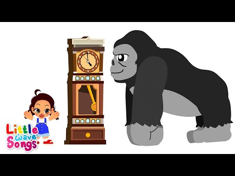 🦍 Hickory Dickory Dock with KingKong + More Nursery Rhymes | Little Wave Songs - Baby Coco