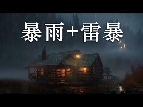 【暴雨+雷暴】讓你遠離失眠，放鬆睡眠！白噪音睡眠雷雨聲自然音樂！學習，讀書，真實雷聲和雨聲，#助眠，睡覺，#bgm，音效，#冥想，#PTSD，睡眠音樂