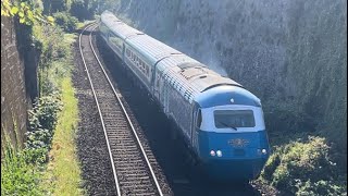 Midland Pullman HST 43046 & 43049 working Paignton to Chesterfield passing Teignmouth