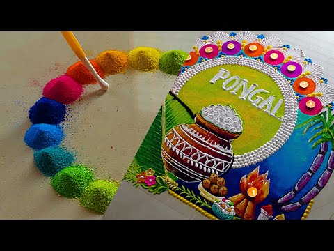 Satisfying video | kundala | Sankranthi Muggulu 2025 | Pongal pot kolam | sankranti