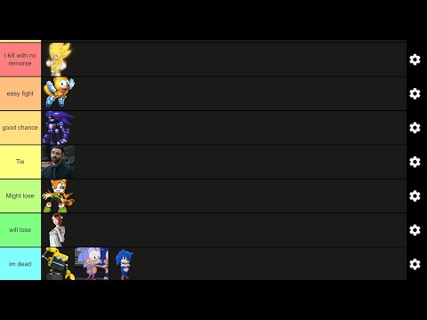 Sonic Characters I Can Beat In A Fight