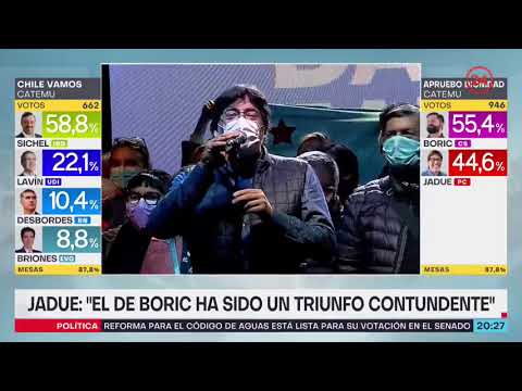 Daniel Jadue reconoce derrota y llama a votar por Boric