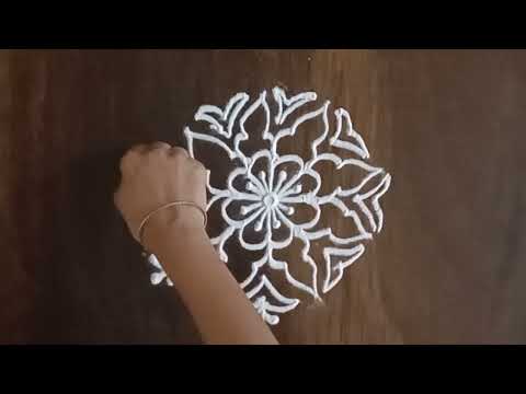 Easy rangoli designs #rangoli #dailyrangoli #easyrangoli #kolam #muggulu #freehandrangoli