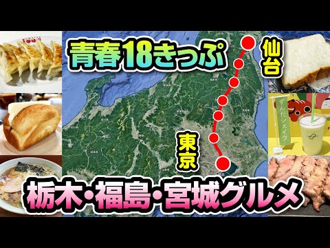 【青春18きっぷ】東京から仙台へ！栃木・福島・宮城のグルメ旅