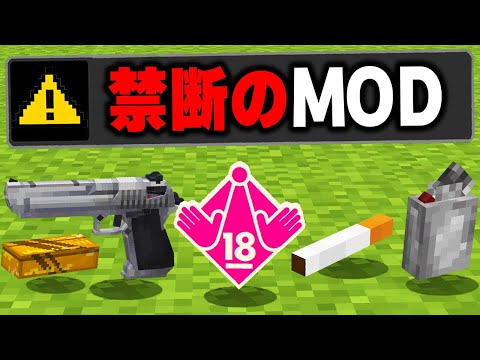 マイクラの絶対にプレイしてはいけない"禁断のMOD"を実際にプレイしてみたらヤバすぎたｗｗｗ【まいくら・マインクラフト】【総集編】