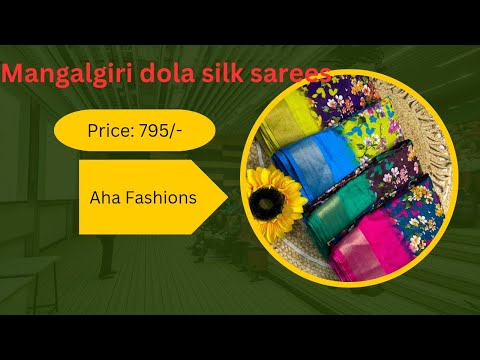 Mangalagiri dola silk sarees| Aha fashions #lowbudgetsarees, #dolasilksarees, #trendingsarees