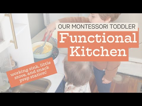 Our Fully Functional Montessori Toddler Kitchen | Running Water, Stove, and Storage | IKEA Hack