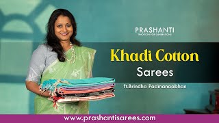 Khadi Cotton Sarees | Daily Wear Sarees | Prashanti | 5 June 24