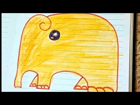 Easy Drawing For Kids||Elephant Drawing||#drawing #coloring #kidstv #kids #kidsvideo