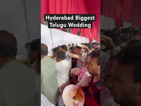 Hyderabad Biggest Telugu Wedding Ki dawath #viralvideo #ytshorts #shorts