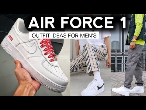 NIKE AIR FORCE 1 Outfit Ideas for Men's | 2023 mens fashion