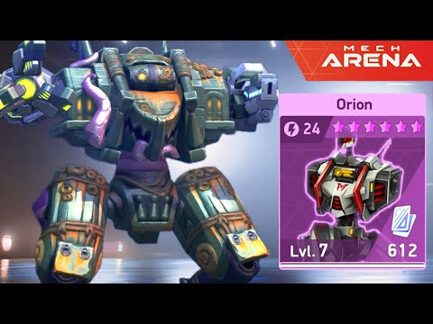 Orion and Stasis Beam, locking targets like a dream! 💥🌌 Mech Arena