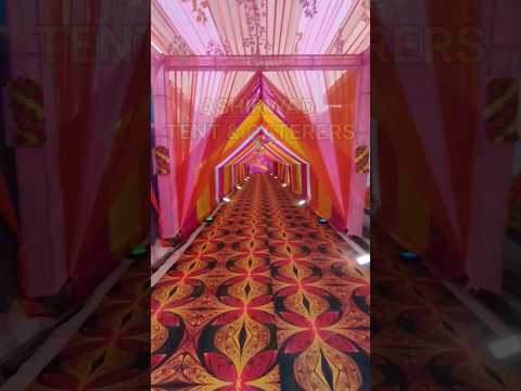 Haldi Mehndi Decoration | Ashirwad Tent & Caterers #decoration #haldi #mehndi #tent #dj