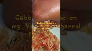 Cabbage Recipe #shortvideo #cabbagerecipe#millychebby#terencecreative