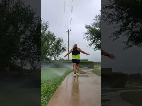 When you find the sprinkler on your long run!