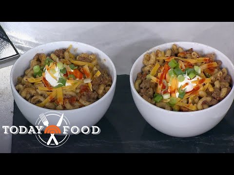 Get the recipes for fall-inspired pumpkin and chili mac and cheese!