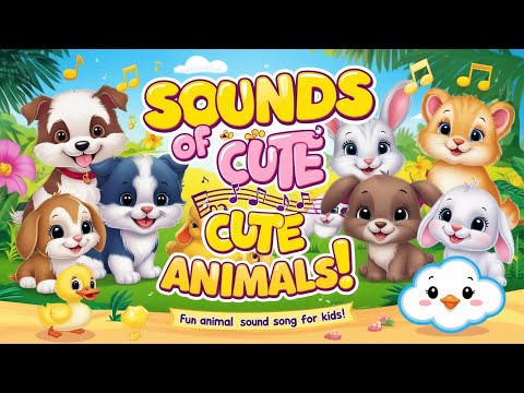 Sounds of Cute Animals | Fun Animal Sound Song for Kids!